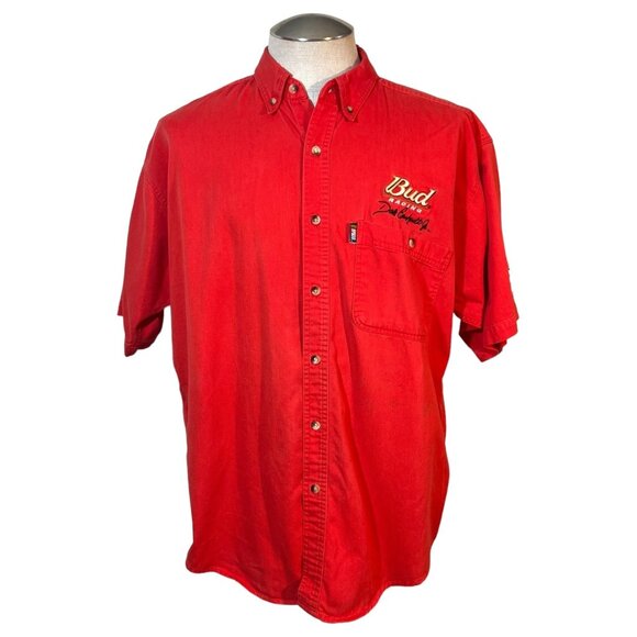 Winners Circle Budweiser Racing Dale Earnhardt Jr Mens Shirt Size XL Button Up - Picture 1 of 8